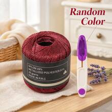 2pcs/Set Shiny Gold And Silver Metallic Thread, Metallic Luster Crochet Yarn Cord, Suitable For Gift Wrapping, DIY Crafts, Holiday Decoration, Bow Making, Crochet, Party Gift Bag Accessories - Multi-color/Multi-style - View 10
