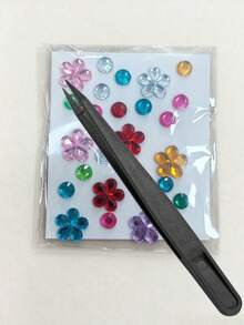 1 Set Sticker Planner Supplies, Acrylic Gemstone Decoration, Multi-Shape Rhinestone Decals, Heart Star Flower Cut Design, Glossy Finish, Self-Adhesive, Suitable For Personal Item Surface Decoration - Colorful Heart Diamond Stickers - View 10