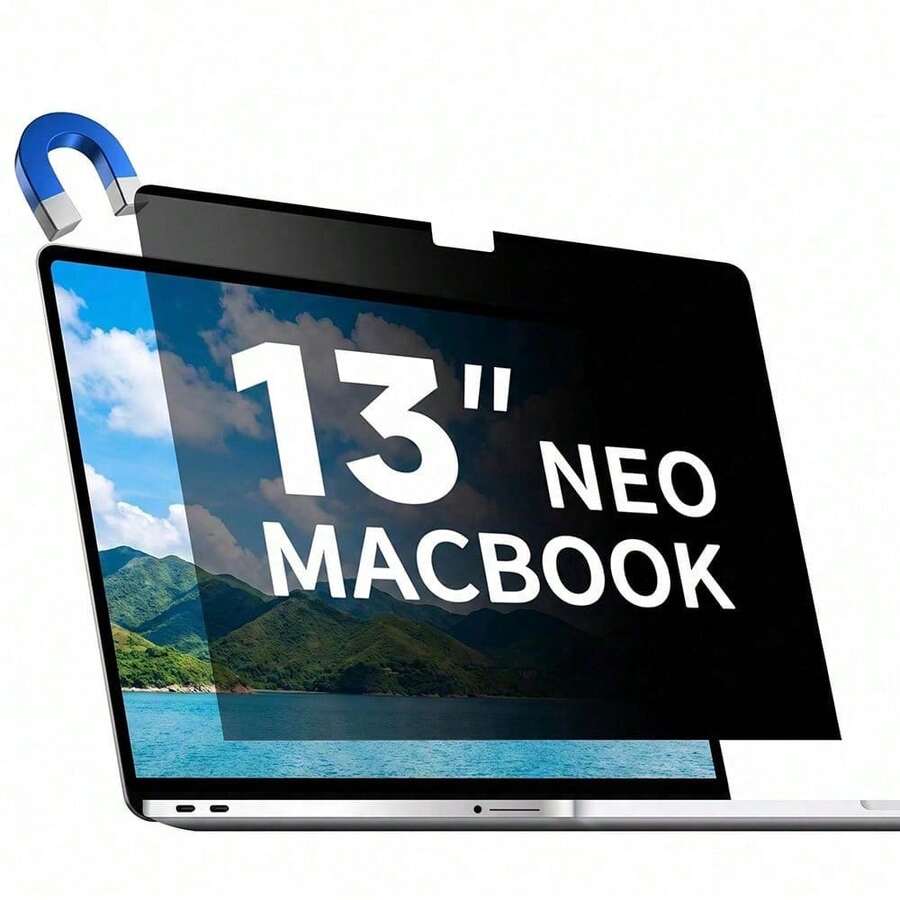 Magnetic Privacy Screen Protector For MacBook Neo A18 Pro 13 Inch 2026 Neon Model A3404, Detachable Anti-Glare Laptop Privacy Filter Film, Suitable For Office, Airport, Cafe And Other Public Places - View 1