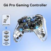 G6 Pro Wireless Bluetooth Controller Features Carbon-Film Joysticks And Hall-Effect Trigger Buttons, Dual Vibration Motors, A Six-Axis Gyroscope, A 400mAh Battery, Macro Programming, And Turbo Mode. It Is Compatible With Switch, Android, IOS, And PC. - View 15