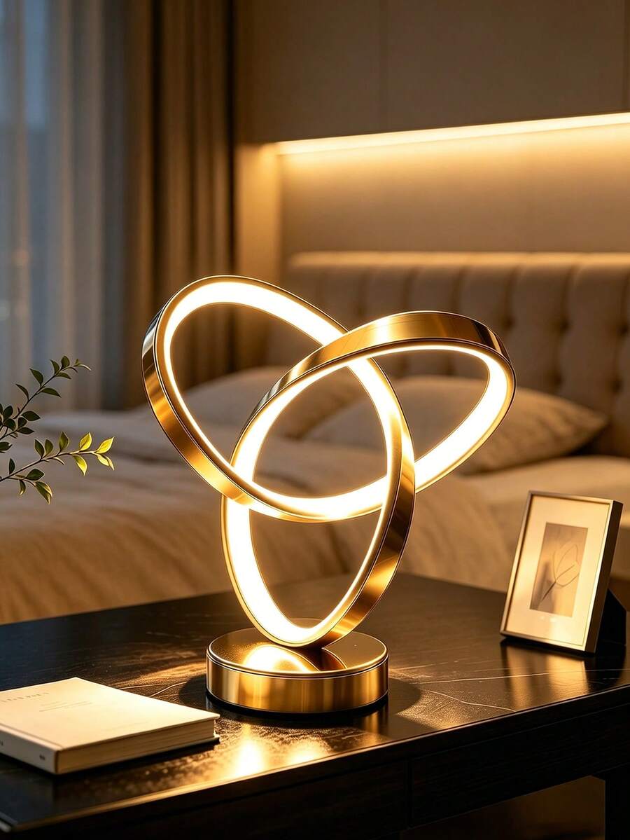 LED Clover Table Lamp, Creative Novelty Minimalist Desk Lamp, Suitable For Bedroom, Living Room, Holiday, Party, Study, Office, Birthday Gift, Desktop Decoration Lighting Atmosphere Lamp