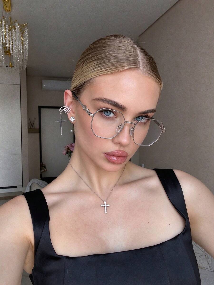 Glasses (With Storage Bag), Lightweight And Comfortable, No Nose Bridge Pressure For Long-Term Wear, Suitable For All Face Shapes, Skin Tones And Outfits, Unisex, Great Gift For Holidays - Glasses 2 - View 1