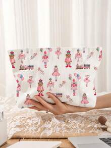New Nutcracker Print Makeup Bag | French Print Travel Organizer Bag | Travel Essentials | Poolside Must-Have | Toiletry Bag | Pool Storage Bag | Mother's Day Gift | Teacher's Day Gift | Suitable For Moms, Teachers, Friends And Nurses | Home Essentials | Graduation Gift | Easy To Clean Design | Portable Makeup Bag - Multicolor - View 8