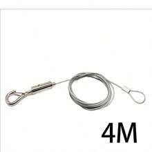 1/2/3/4/5m Heavy Duty Stainless Steel Picture Hanging Wire Rope, Practical Silver With Carabiner, Customizable Hanging Cable, Art Frame Suspension Rope, Suitable For Gallery Display And Indoor Wall Decor - Adjustable Stainless Steel Cable - View 12