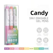 3/15pcs 3 Colors In One Heat Erasable Gel Pen, Retractable 0.6mm Erasable Ballpoint Pen, Ideal For Students' Homework, Note-Taking, Journaling, Kids - Multicolor - View 16