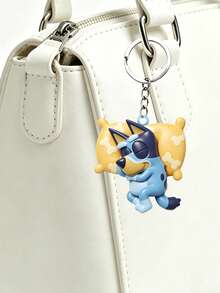 MASSDI Figurine Themed PVC Keyring Bundle, Solid PVC Key Pendants With Two Relaxing Scene Character Designs, Fine Polished Craftsmanship, Durable Metal Key Rings For Simple Attachment, Easily Mounted On Tote Bags, Travel Suitcases And Daily Keys - Keychain - View 5