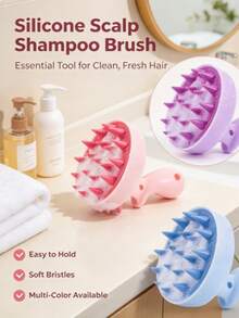 New Candy Color Scalp Cleaning Dandruff Massage Silicone Hair Washing ...