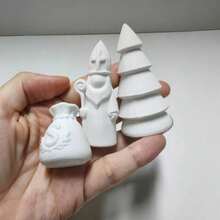 St. Nicholas Christmas Tree Gift Bag 3 Pieces Set, Christmas Theme Miniature Scene Building Accessories, Christmas Cottage Decor Ornaments, Moss Micro Landscape Decor, Bonsai Decor - A - View 3