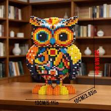 3145pcs Owl 3D Puzzle Model, DIY Creative Assembly Figurine, Home Office Desk Ornament, Christmas Gift, Birthday Gift, Party Favors, Desk Decor, Art Craft - Multicolor - View 9