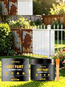 Rust Converter & Remover Metal Black Primer, Rust-Proofing & Maintenance Paint, No Sanding Required, Suitable For Metal Surfaces (Includes Brush), Metal Rust Refurbishing Paint With Glossy Finish, Multi-Surface Applicable Care Paint, Multi-Purpose Rust Remover And Primer, Suitable For Color Steel Tile Refurbishing, Trash Cans, Railings, Fences - 1pc - View 9