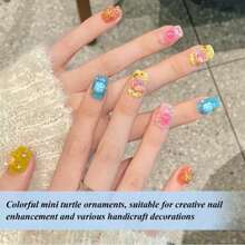 9PCS/3PCS Ins Style Cute Cartoon Turtle Phone Case Decoration Fun Accessories DIY Parts Glow-In-The-Dark Turtle, Gift For Friends - Multicolor - View 8
