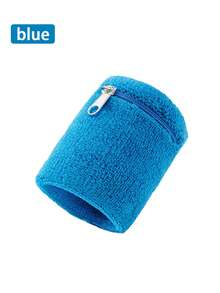 1PC Multi-Function Black Red Blue Zipper Wristband, Pocket Towel Wristband, Sports Wristband - Multicolor - View 12