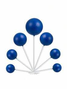 50pcs Cake Decorating Balloon Cake Toppers, Suitable For Wedding, Engagement, Baby Shower, Birthday Party Cake Decorations, Royal Blue Graduation Decor - Blue - View 4