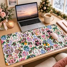 1pc Christmas Cute Cat Print Desk Mat, Multi-Purpose Makeup Nail Art Table Pad, Large Non Slip Desktop Protector S/M/L/XL - View 4