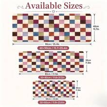 1pc Retro Multi Color Checkerboard Desk Mat, Multi-Purpose Makeup Nail Art Table Pad, Large Non Slip Desktop Protector S/M/L/XL - View 5