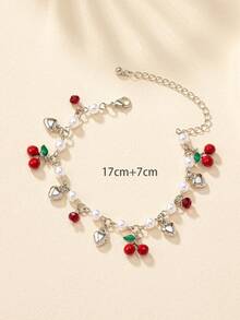 1pc Women's Fashion Cherry Pearl Bracelet Elegant Hand Accessory - Cherry Bracelet - View 11