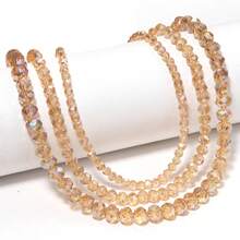 1 Strand 4/6/8mm Faceted AB Champagne Gold Glass Austria Crystal Beads Rondelle Loose Bead For Jewelry Making DIY Bracelets Necklace Bag Design - Champagne Gold - View 5