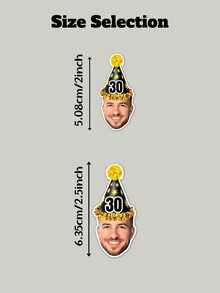 Customizable Photo Cake Toppers Featuring Personalized Photos And Designs; Easy To Place On Cakes; Suitable For Birthdays, Family Gatherings, And Holiday Cakes; Ideal For Home Use And A Kitchen Essential; Nordic Style; Makes A Great Wedding Gift. - Multicolor - View 2