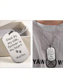 CFUNIQ Personalized Stainless Steel Dog Tag Necklace, Wedding Accessory, Choker, Birthday Gift, Necklace, Men's Accessory, Badge Companion, Customized Necklace - Multicolor - View 7