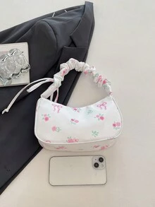 女款極簡休閒手提包，新款高品質小眾設計百搭單肩包 - 白色 - 查看 3