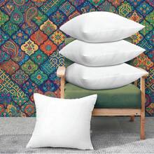 H&R Cushion Inner Pads Pack Of 4 White Bounce Back 18x18 Cushion Inserts 45x45 Cm Hollow Virgin Fiber Fillers For Decorative Scatters In Bed Sofa Outdoor With Stuffing - White - View 12