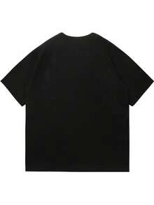 Mature Commute Men T-Shirt With Minimal Steed Silhouette Print, Daily Wear For Hanging Out And Camping - Negro - Ver 4
