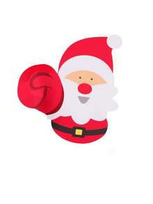 50pcs Christmas Penguin & Santa Claus Cartoon Decorative Cards, Lollipop Candy Gift Decoration Cards - Multicolor - View 8