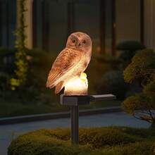 Solar Powered LED Owl Shaped Outdoor Ground Light (1pc) | Outdoor Decoration & Atmosphere Light - Suitable For Garden, Lawn And Patio; Creates A Cozy Atmosphere, Perfect For Halloween And Christmas Decoration - Owl Lamp - View 9