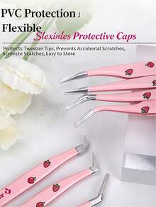 Fruit-Patterned Tweezers,Strawberry Eyebrow Tweezers,Precision Stainless Steel Beauty Tool For Brows,Lashes,Home,Travel,Women,Teens,Christmas,Birthday Gift For Her - Multiple Styles - View 8
