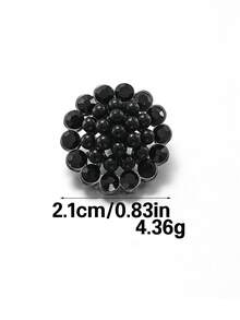 3pcs/Set Flower-Shaped Rhinestone Trim Pearl Metal Buttons, Suitable For Sweaters, Cardigans, Dresses, Blazers, Wool Coats And Fur Decorations - High-Quality Fashion Buttons For Clothing Decoration With Exquisite Craftsmanship Design - Multicolor - View 13