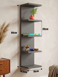 1pc Multi-Layer Minimalist Wall-Mounted Storage Shelf, Modern Living Room Bedroom Wall Decor Rack, Suitable For Books, Dolls, Toys, Clothing, Etc., Applicable For Home, Shop And Product Display - Multicolor - View 5