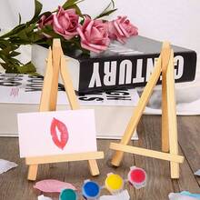 3pcs Mini Wooden Easel Stand, Desktop Display Easel, Small Tripod Art Stand, Suitable For Wedding Table Number Cards, Photos, Business Cards, Paintings, Canvas, Artwork, Crafts, Home Decor, Parties, Conferences And Event Displays - Wood Color - View 4