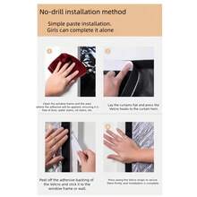 Aluminum Foil Thermal Insulated Curtains, Silver White Edge Full Piece Triple Layer Thickened, Winter Window Windproof Cold-Proof Heat-Insulating Curtains - Cotton With White Trim, Full Piece - View 8