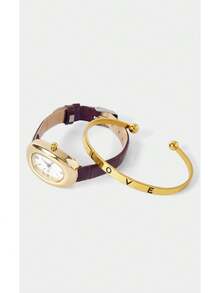 Noxbound 1pc Women's PU Leather Band Quartz Watch Round Dial Retro British Style Niche Timepiece - Multicolor - View 5