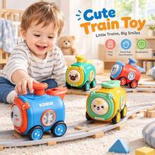 Children's Animal Press-And-Slide Toy Car, Face-Changing Whistle Glide Track Car, Inertia Mini Racing Car, Educational Interactive Toy For Boys And Girls, Halloween Birthday Party Gift, Exquisite Collectible Ornament - Multicolor - View 3