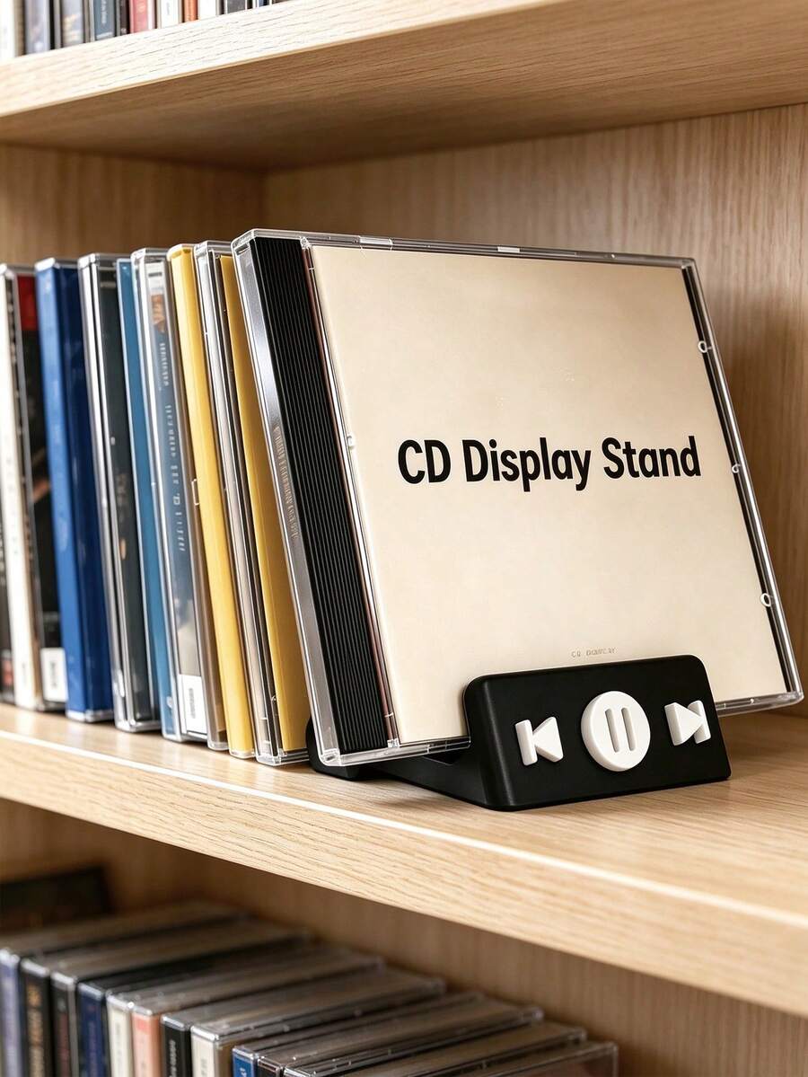 1pc CD/DVD Storage Display Rack, Packaging Music Player Style CD Display Stand, Cartridge Storage Rack, Plastic Material, Suitable For Game Disc, Game Cartridge Storage And Organization, Console Accessory Rack, Great Gift For Friends - Multicolor - View 1
