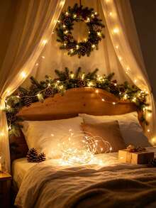 Lampu Hias Bertenaga Baterai, Lampu Dekoratif Bertenaga Kotak Baterai (Baterai Tidak Termasuk) Cocok Untuk Dekorasi Dalam Ruangan Natal, Pernikahan, Ulang Tahun, Pesta Liburan - warna hangat - View 5