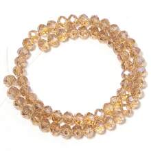 1 Strand 4/6/8mm Faceted AB Champagne Gold Glass Austria Crystal Beads Rondelle Loose Bead For Jewelry Making DIY Bracelets Necklace Bag Design - Champagne Gold - View 10