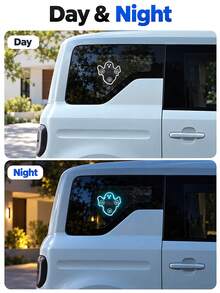 Solar Powered Ghost LED Car Atmosphere Light, Dynamic Rear Windshield Expression Light, Fun Halloween Car Interior & Exterior Decoration - Light - View 8