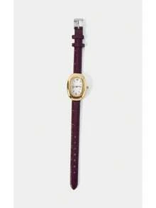Noxbound 1pc Women's PU Leather Band Quartz Watch Round Dial Retro British Style Niche Timepiece - Multicolor - View 11