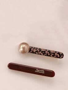 Autumn New Leopard Print Chocolate Color Alligator Hair Clip Korean Style Side Hair Fringe Clip Elegant High-End Straight Clip - Multicolor - View 12
