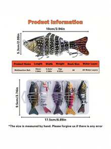 GOTURE Multi-Jointed All Water Layers Lures Kit - Lifelike Hard Baits For Freshwater And Saltwater Bass, Trout, And Walleye 15g/0.53oz - Multicolor - View 3
