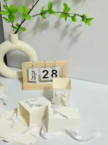 6/12/18pcs Bowknot Popcorn Boxes Party Supplies Candy Gift Boxes Bags Candy Snacks Mini Snacks Candy Food Containers Birthday - White - View 10