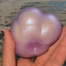 1pc (Random Packaging) Taro Color Needohse Cloud Squishy Slow Rebound Stress Relief Toy Soft Rubber Decompression Gadget Halloween Gift - Multicolor - View 5