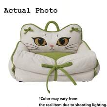HaoX Portable Car & Home Pet Bed, Cat Pattern Handheld Pet Sofa, Warm For Autumn & Winter, Scratch-Resistant & Durable & Breathable & Comfortable, Easy To Clean, Dog Bed, Suitable For Small, Medium Dogs All Cats, Halloween Decorations, Cat Bed Pet Car Sofa - Multicolor - View 7
