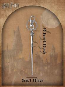 Monogram 1PC Warner Bros Officially Licensed  Metal Keyring Golden Snitch Fawkes Deathly Hallows And Wand Pattern Key Chain Vintage Bag Backpack Charm Decor Nice Collectible Accessory Perfect Birthday And Holiday Gift For  Fans - HP - View 9