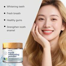 Feimuko Polvo Blanqueador Dental, Limpieza Suave para Quitar Manchas Dentales, Cuidado Bucal Diario, Refresca el Aliento, Protege el Esmalte y Encías, Fácil de Usar para Cuidado Oral en Casa - Polvo - Ver 8