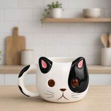 HappyWare Original Kawaii Cat Coffee Mug - Black - View 3