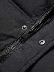 Áo khoác cotton có mũ dáng dài mùa đông cho nam, phù hợp đi làm hàng ngày, đi du lịch, làm quà tặng - màu đen - Xem 10