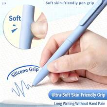6pcs Morandi Color Retractable Gel Pens Set, Student Note-Taking And Highlighting Gel Pens, Retractable Quick-Dry, 0.5mm Tip, Multiple Color Ink, Smooth Writing, School And Office Supplies, Learning Supplies, Classroom Rewards - Multicolor - View 5
